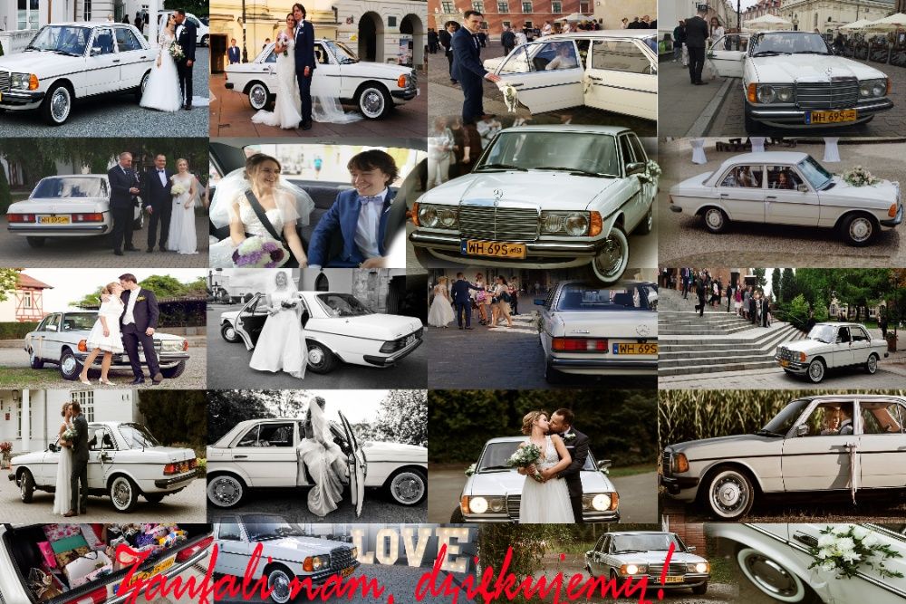 Mercedes W123, auto do ślubu, retro, klasyk do ślubu