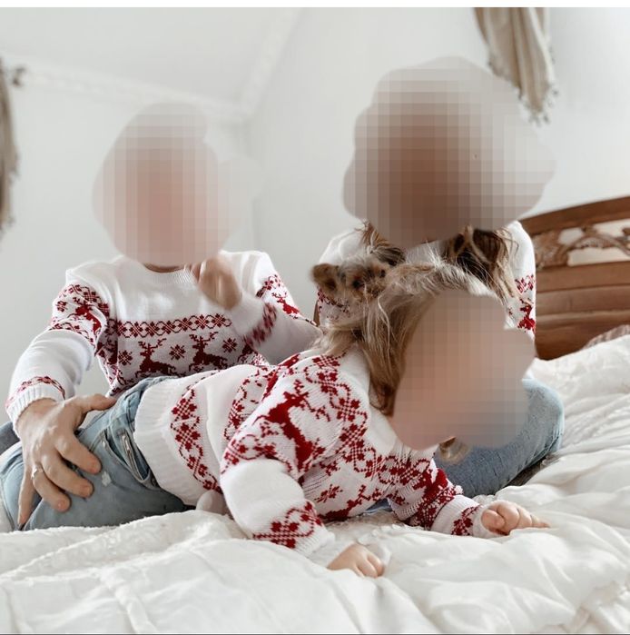 Фемелі лук ,зима , чоловік жінка і дитина