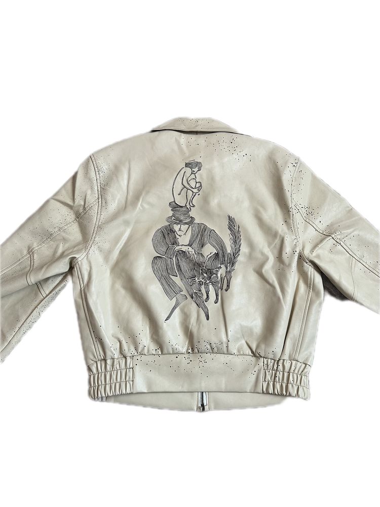 Leather Jacket ERD 24SS White