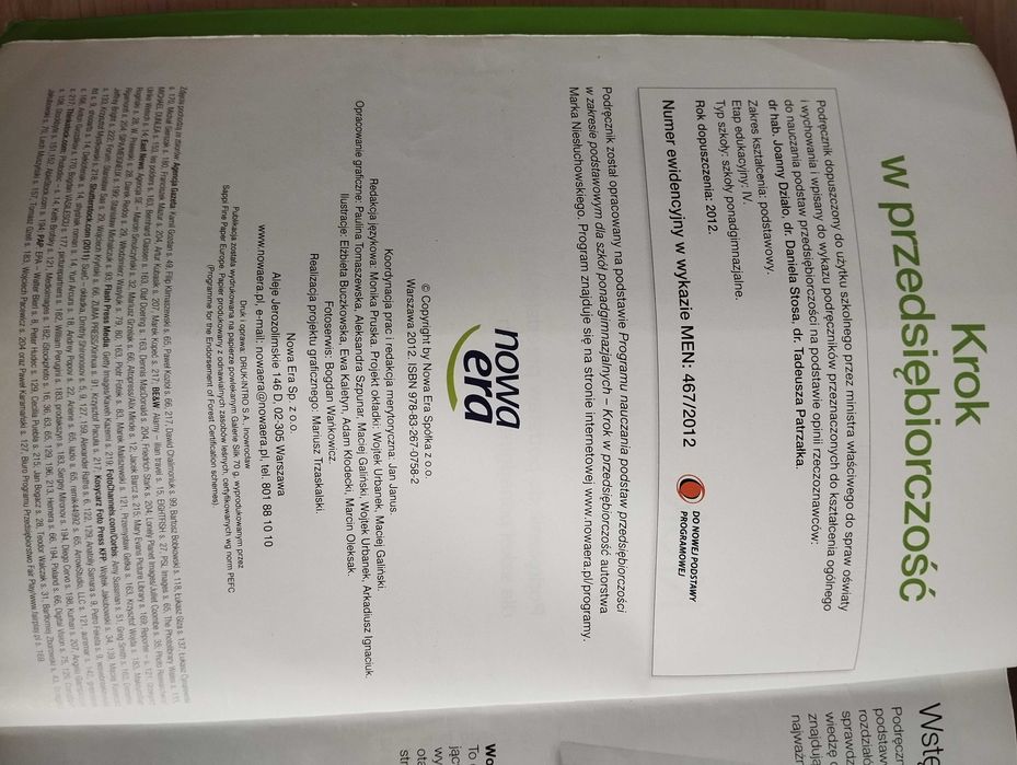 Krok w przedsiębiorczość. Podstawy przedsiębiorczości. Nowa era