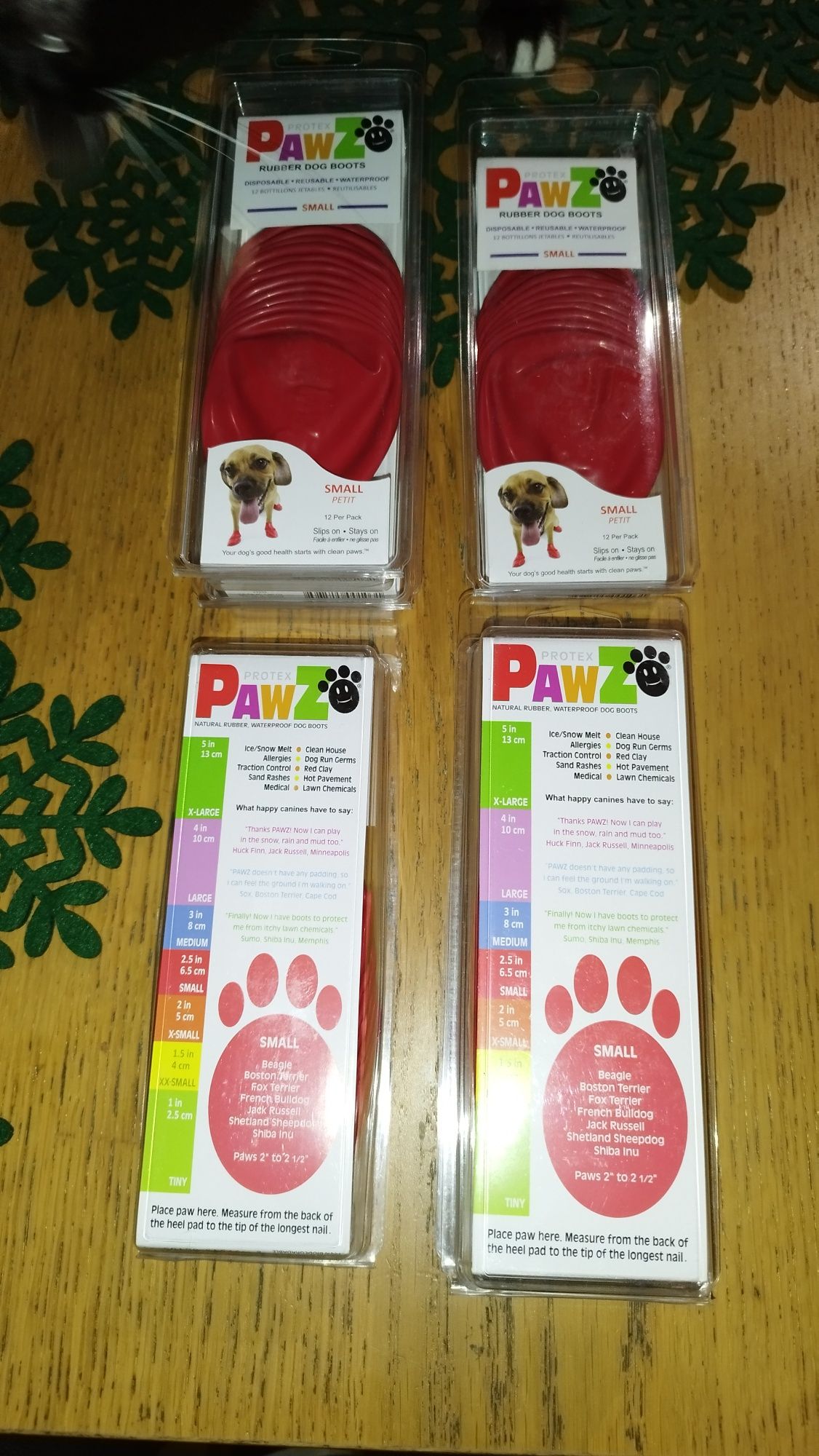 Gumowe buty dla psa Pawz - rozmiar S - zestaw 12 sztuk