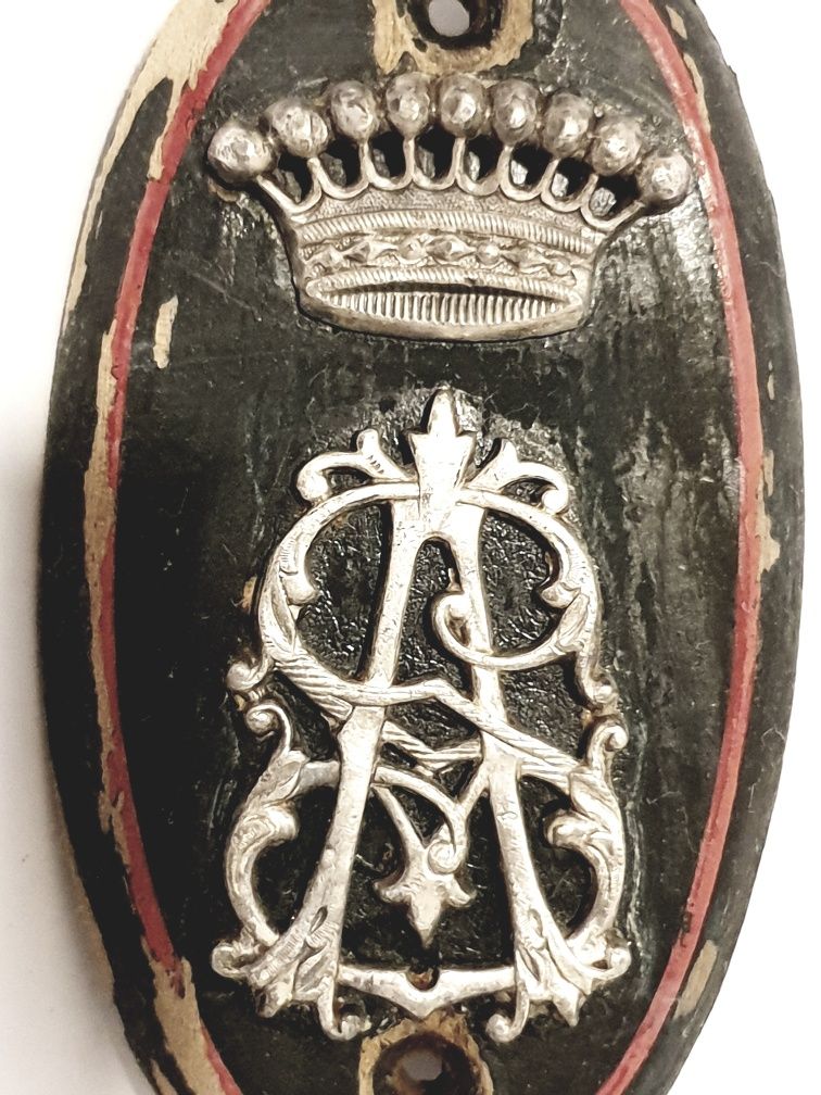 Rara antiga placa com insígnias de conde