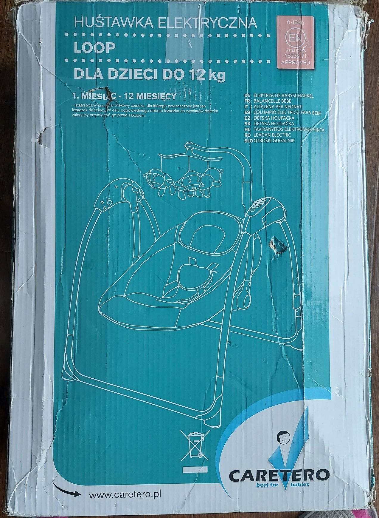 Leżaczek bujaczek huśtawka Caretero loop