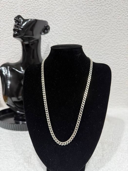 Srebrny łańcuch 925, 46 cm, 30.32 g, klasyczny splot, biżuteria