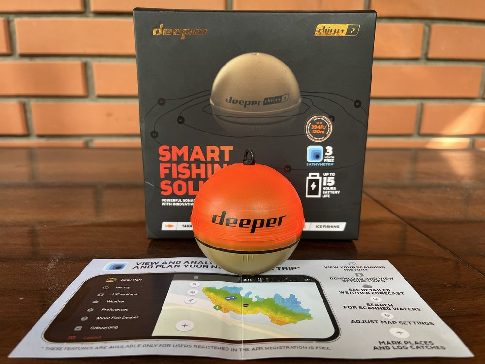 Ехолот Deeper Chirp+2 з підсилювачем сигналу 200+ метрів