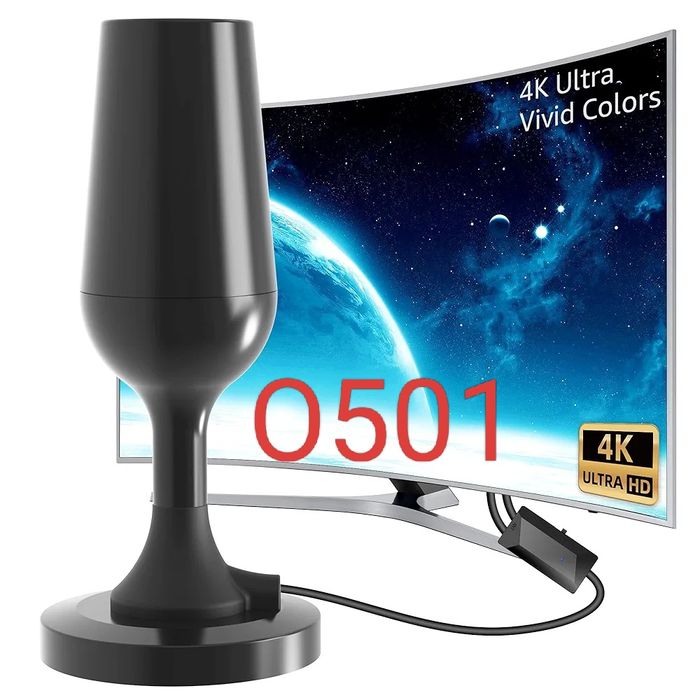 Antena DVBT2 ze wzmacniaczem HDTV 4K 1080P O501