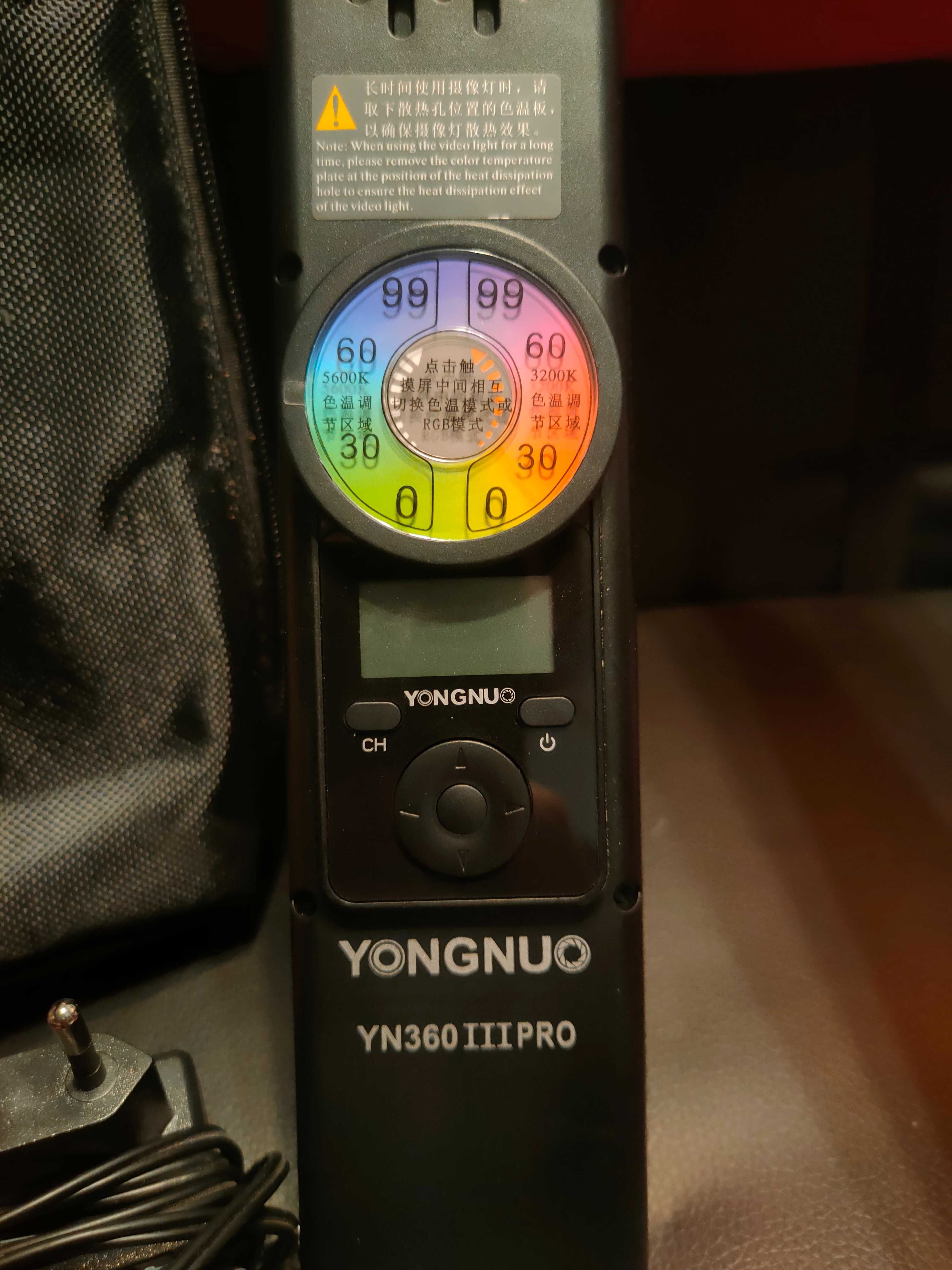 Lampa Yongnuo YN360 III Pro + akumulator i ładowarka