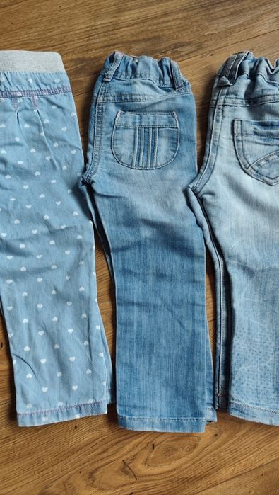 Zestaw 10 sztuk jeansy dresy r. 86 92
