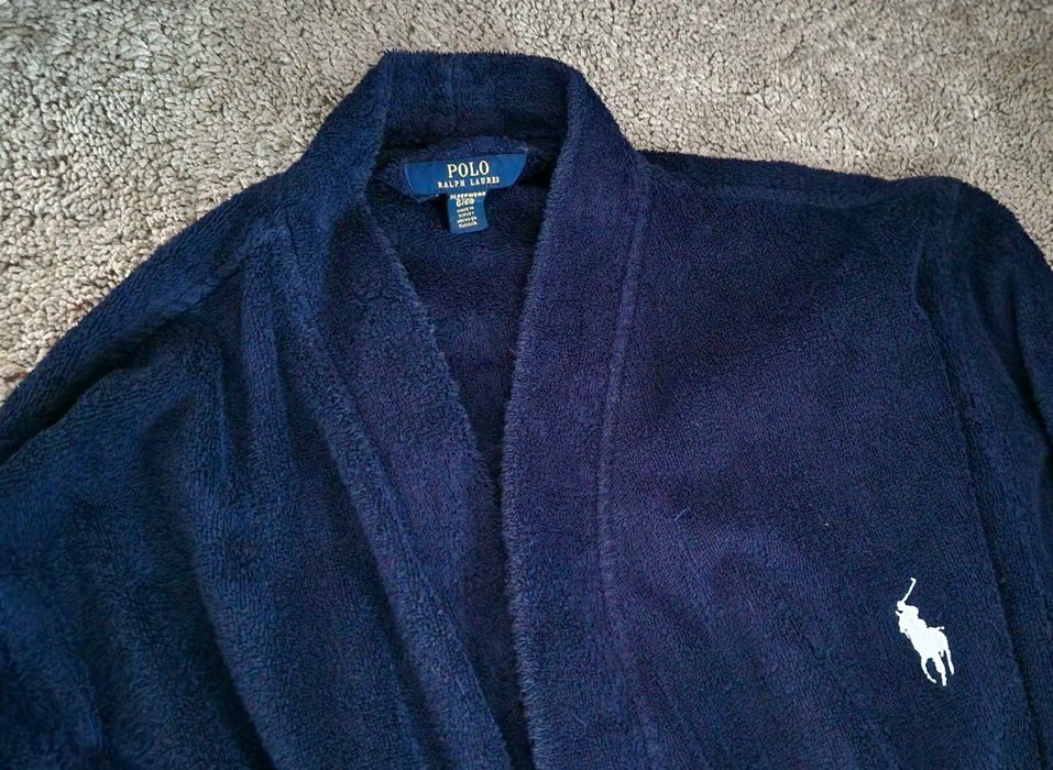 Szlafrok męski bawełniany RALPH LAUREN   L XL logo bdb