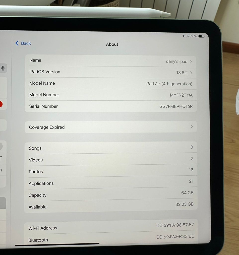 Ipad Air( 4 geração) com caneta e teclado