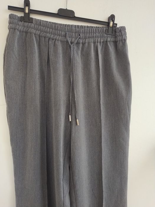 Calças pantalonas cinzentas, elegantes e confortáveis -Vilanova-Tam.40