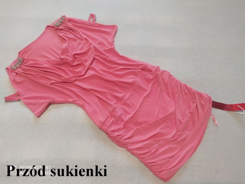 Różowa Sexi Sukienka Tunika Salomea r.38 (M) N006