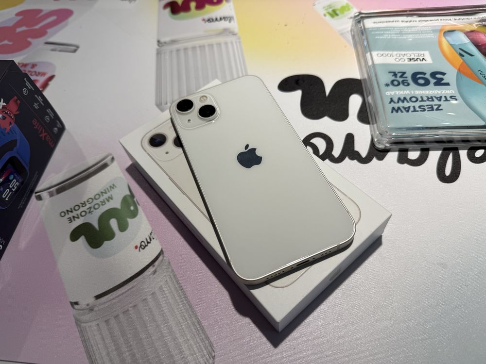 Apple iPhone 13 128gb White, 91% kondycja komplet OKSIKOM Tecza