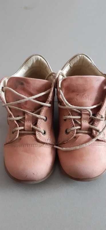 Różowe buty trzewiki Emel 25 skórzane
