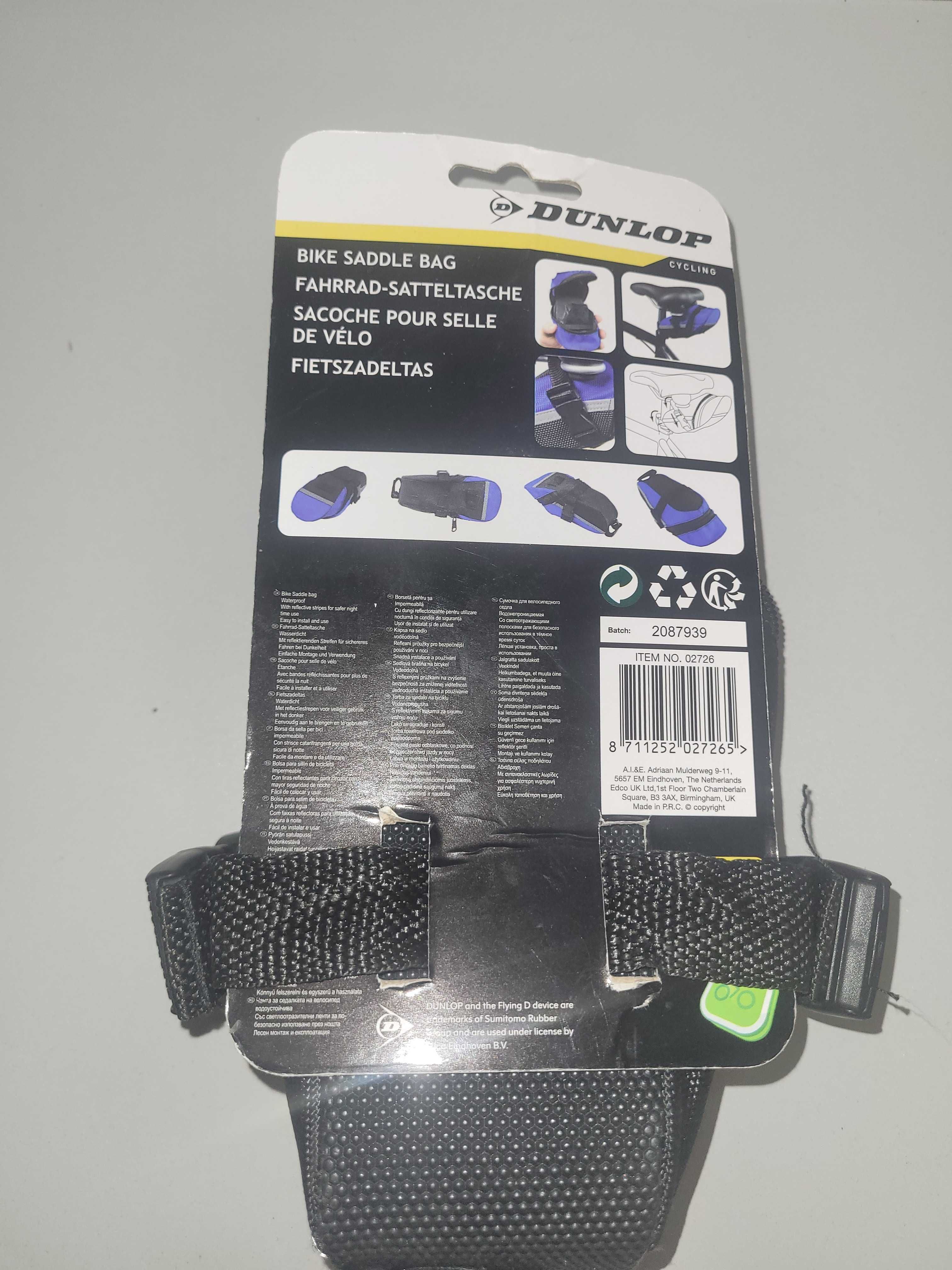 Torba sakwa rowerowa Dunlop pod siodełko