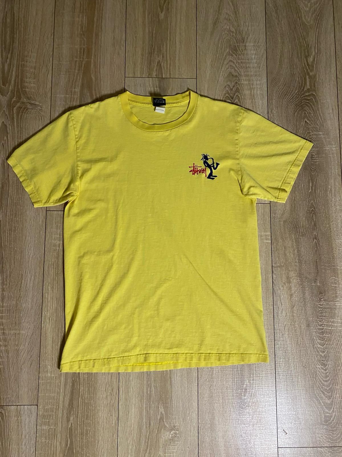 Koszulka T-shirt Stussy Stüssy Outdoor lata 90. Jazzman. Żółta. L