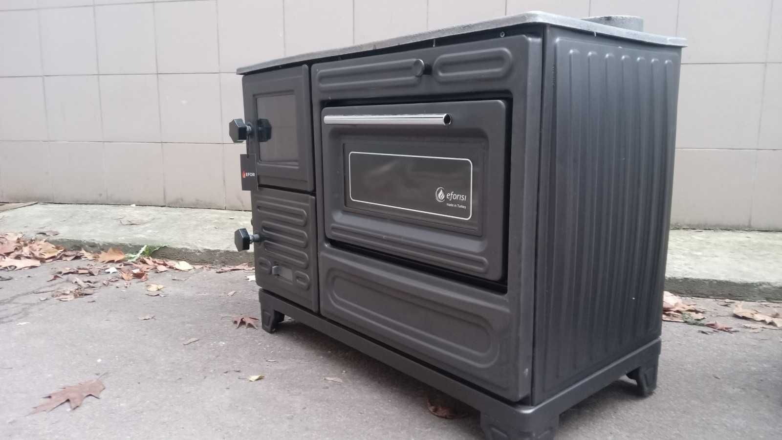 Дров'яна піч-кухня Eforisi EFS-12 з варочною поверхнею та духовкою 8kw