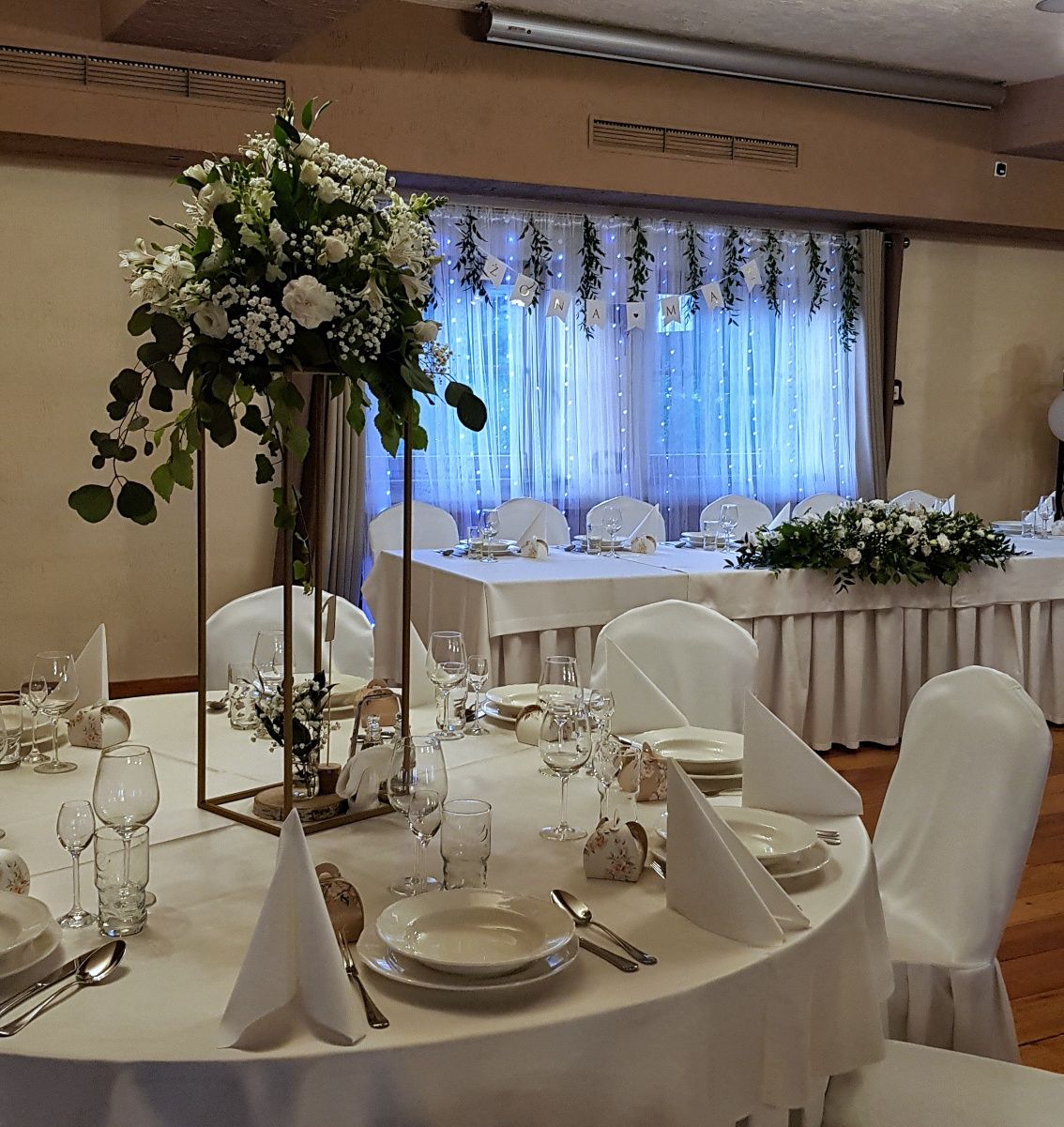 Sala weselna ślub dekoracje wesele