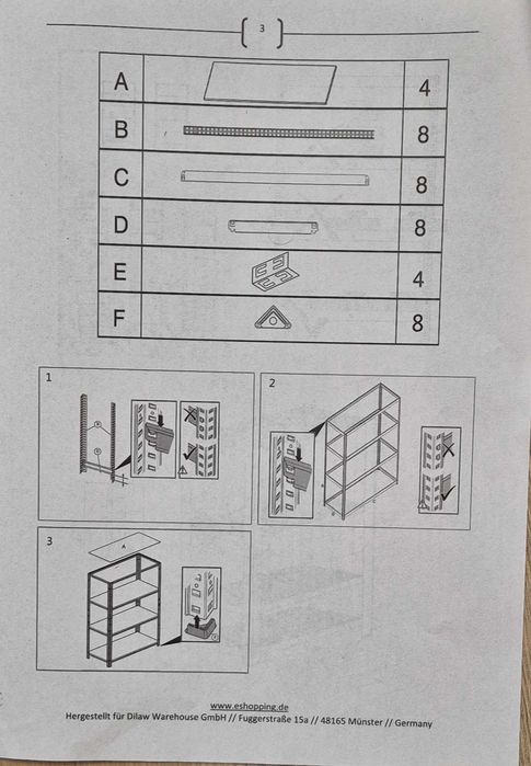 Regał magazynowy metalowy Masko 160 x 80 x 40 cm max 175 kg na półkę