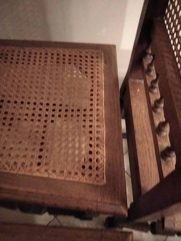 Krzesła dębowe eklektyczne 6 sztuk