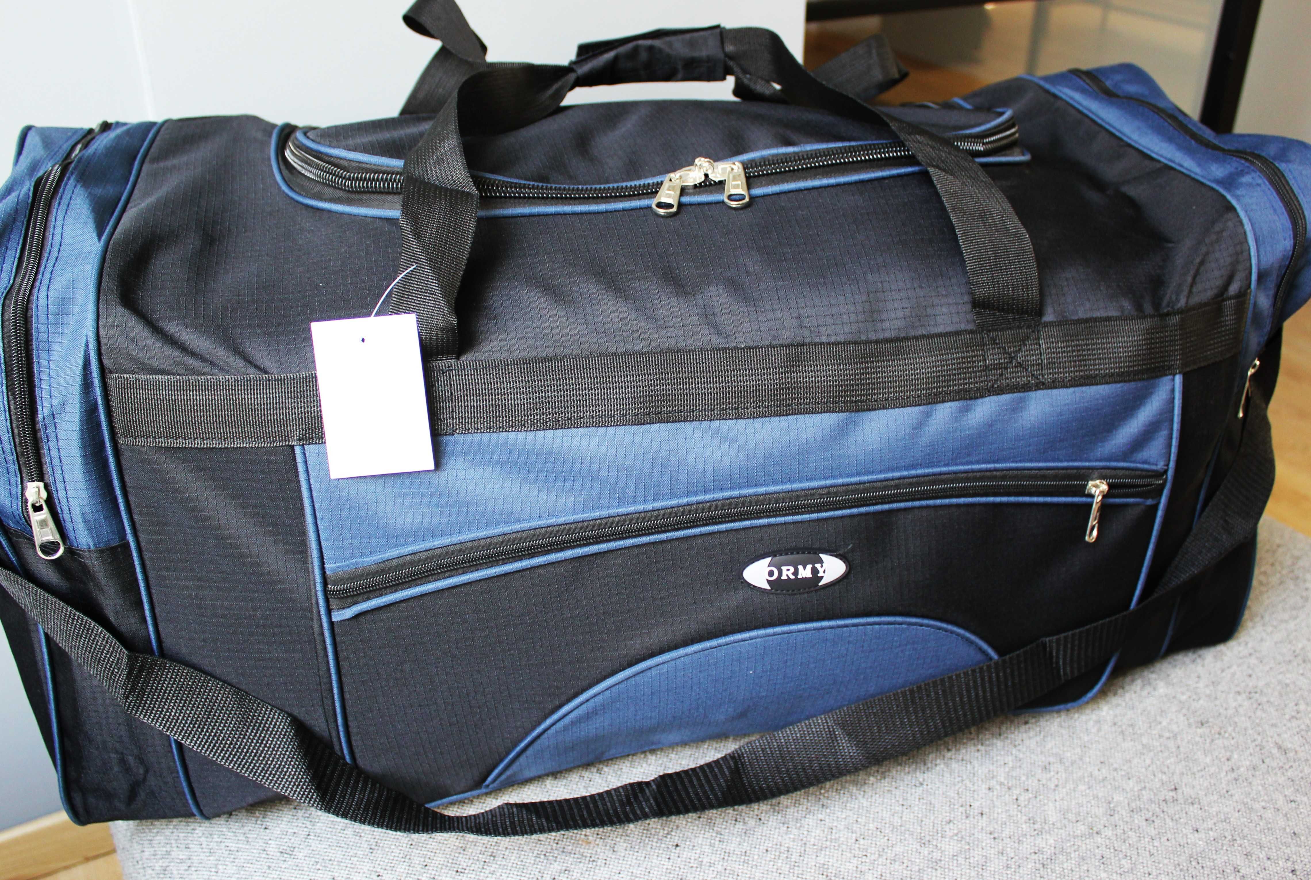 Wielka torba podróżna XXL marki Ormy 90cm Navy Super cena!