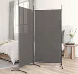 Parawan 2-panelowy antracyt 175x180 cm tkanina Nowy składany