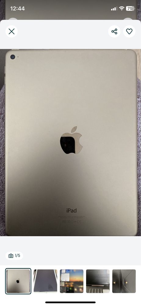 Ipad Air 2 Gold & White - Como Novo