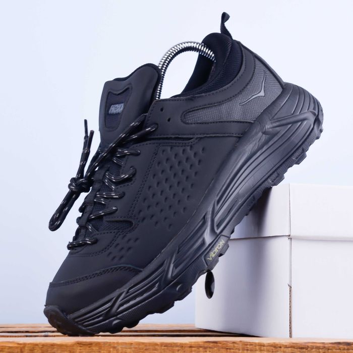 (2027) Зима термо Кросівки Hoka One One черевики чорні (41-45) хока