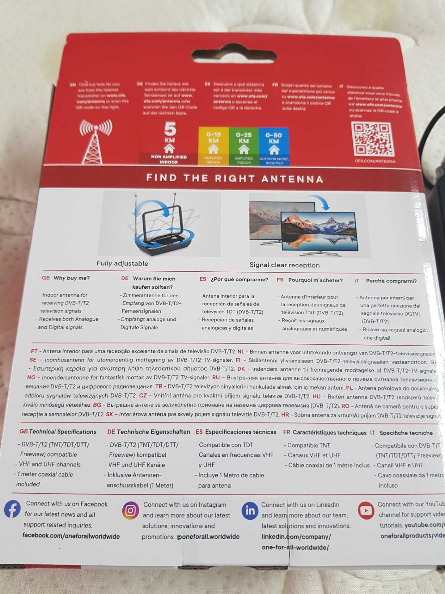 Antena, utilizada apenas durante 3 meses