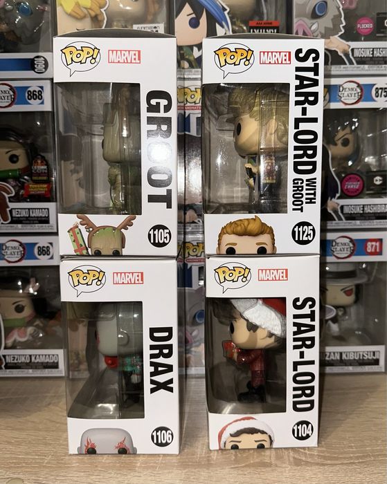 Funko Pop Фанко Стражи галактики Дракс Грут Звездный Лорд Питер Квилл