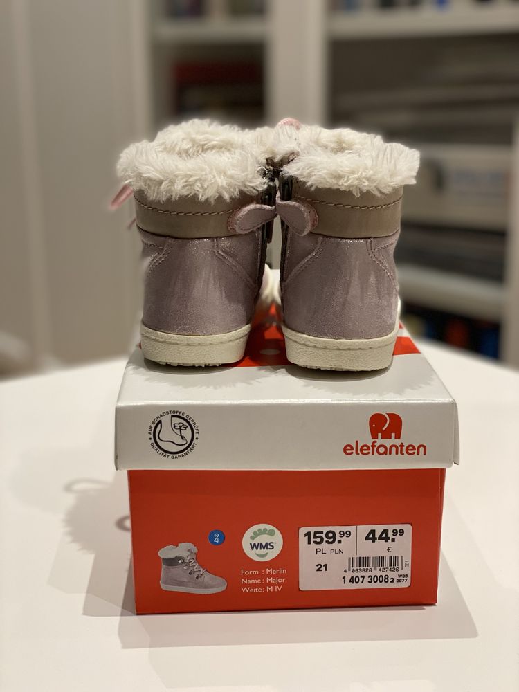 Skórzane buty zimowe r.21 elephanten