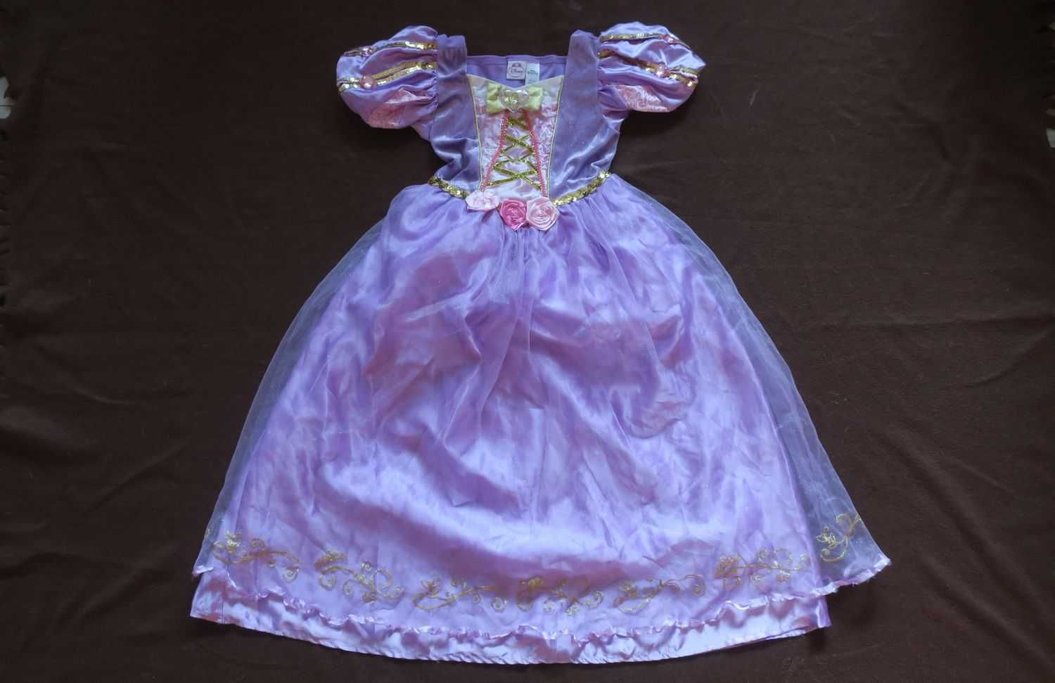 Sukienka karnawałowa Roszpunka r 122-128, 7-8 l TU Disney