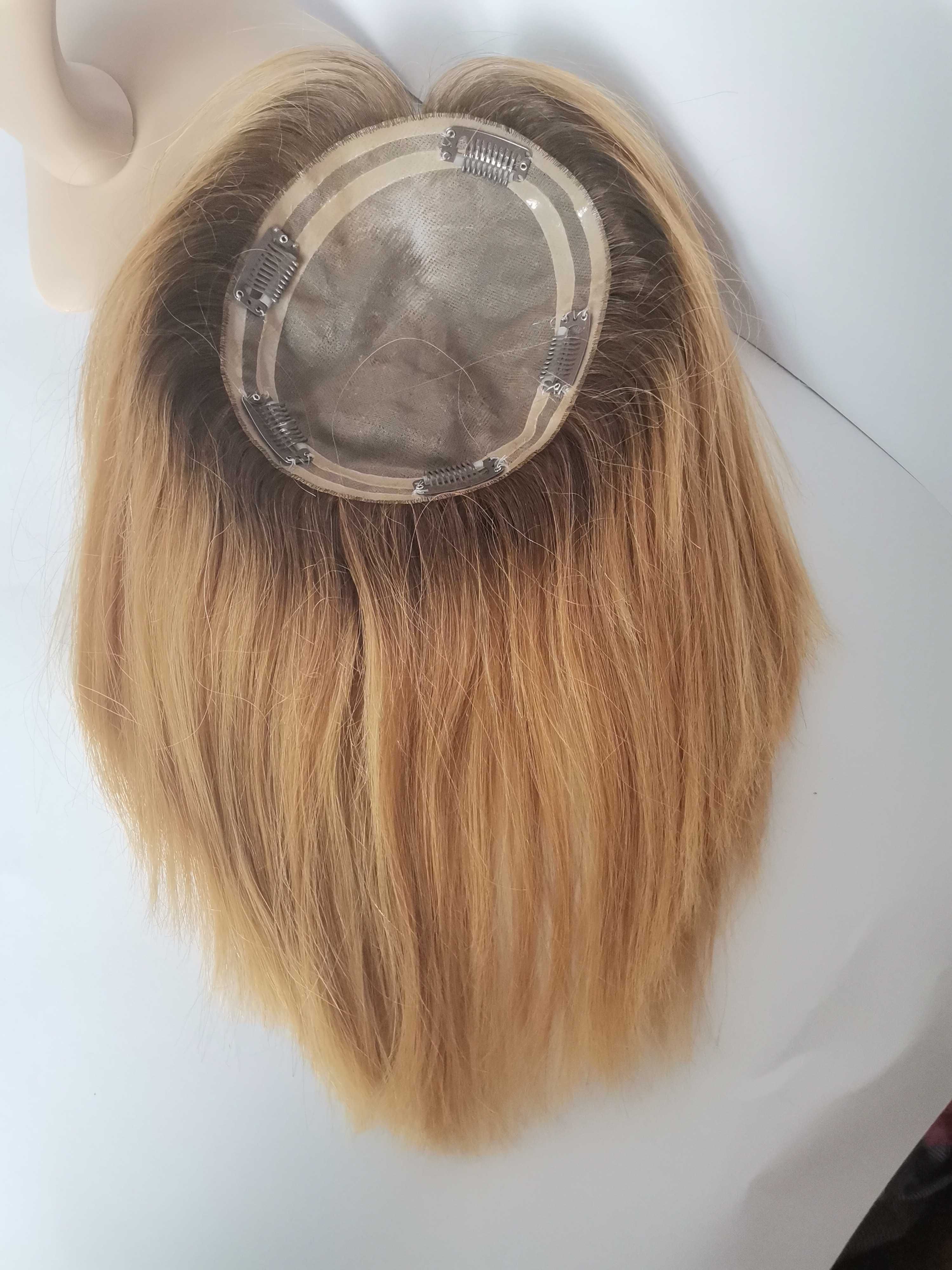 Hairlux mono topper z włosów naturalnych europejskich