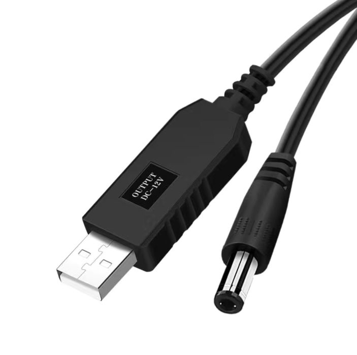 Кабель для роутера USB-DC 9-V / 12-V WIFI без світла від павербанка.