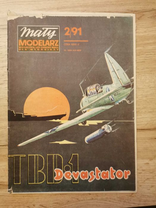 Model kartonowy Mały Modelarz 2/91 TBD.1 Dewastator