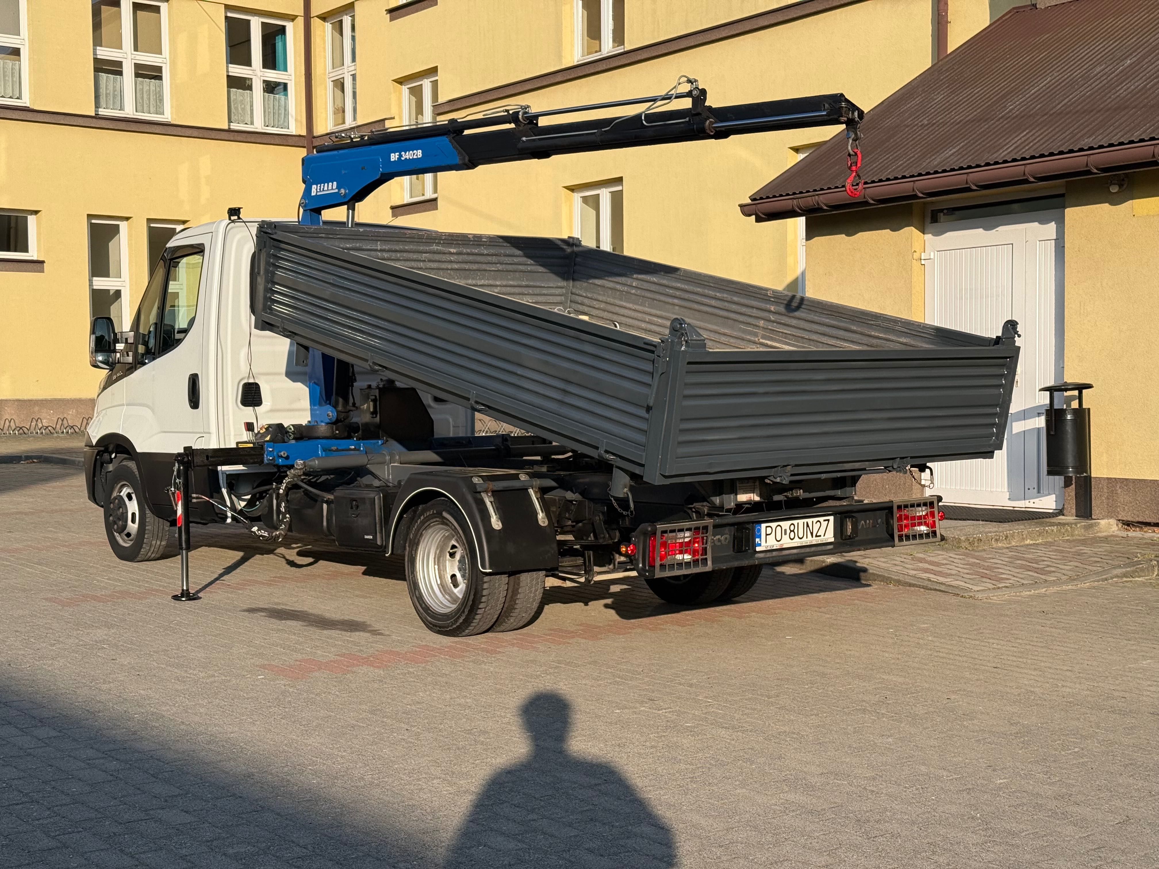 3,5t IVECO Daily wywrotka z HDS 2,3t/8t super mocny, zadbany,PRZEBIEG!