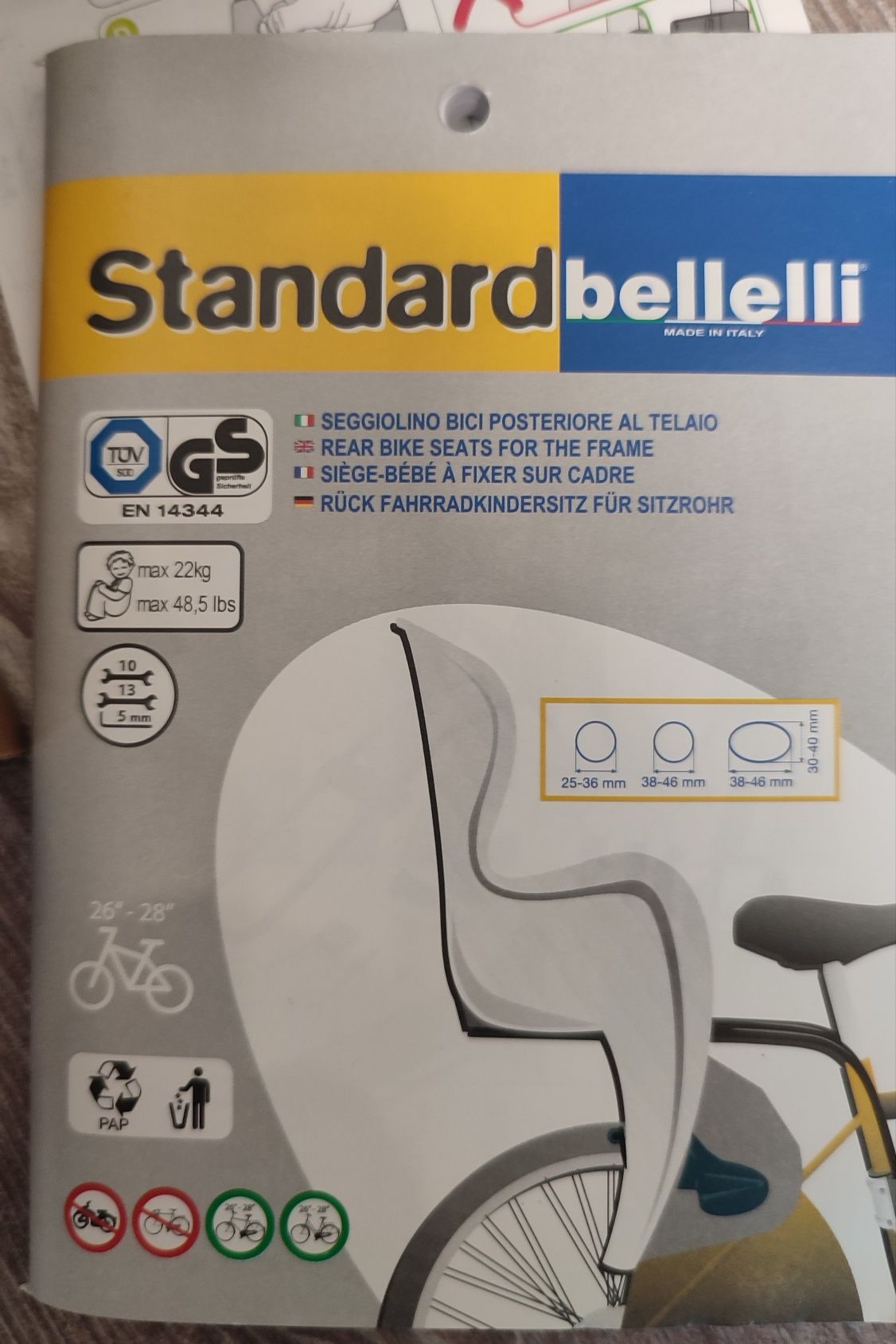 Дитяче вело крісло Bellelli Mr Fox Standart B-fix Hi-Vision (SAD-09-37