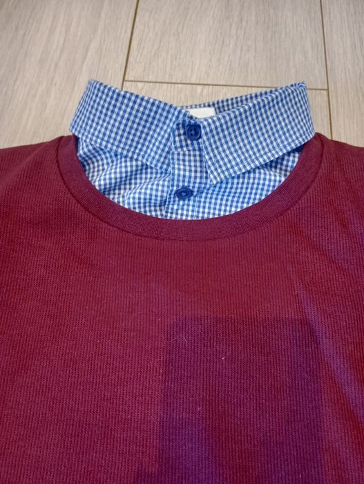 Rozm 134 sweter z koszulą cool club