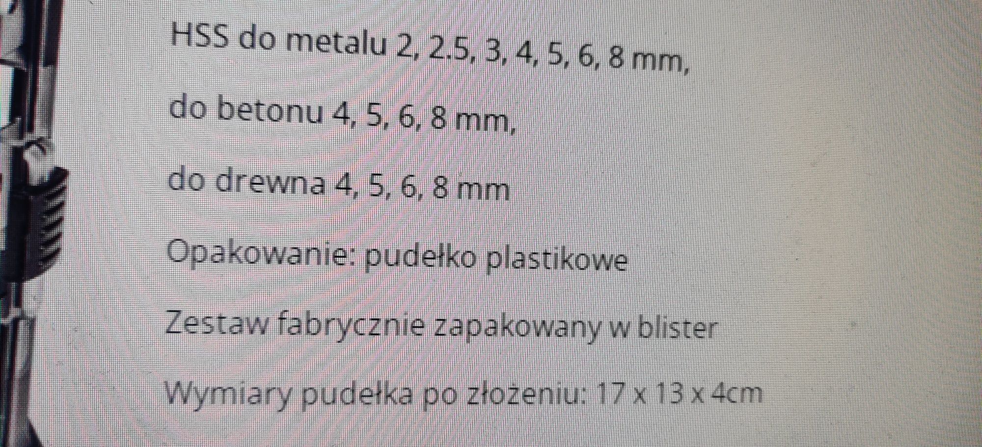 Zestaw wierteł Graphite.Nowe! H220