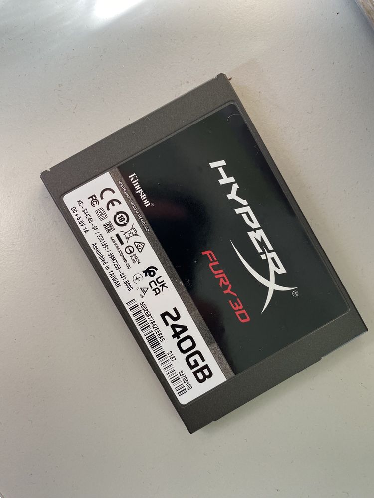 SSD диск Kingston HyperX Fury 3D 240GB 2.5" SATAIII TLC (KC-S44240-6F)