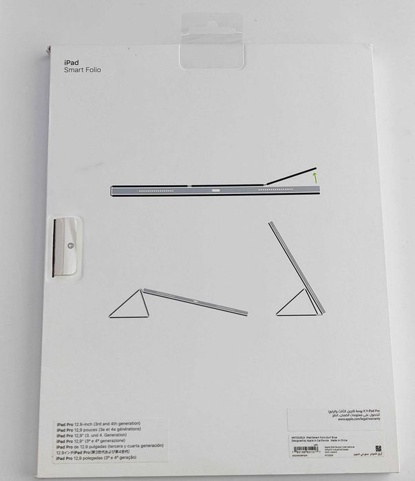 Чехол книжка Ipad Pro 12.9 3-4gen mxtd2ze/a Smart folio Surf Blue 2020