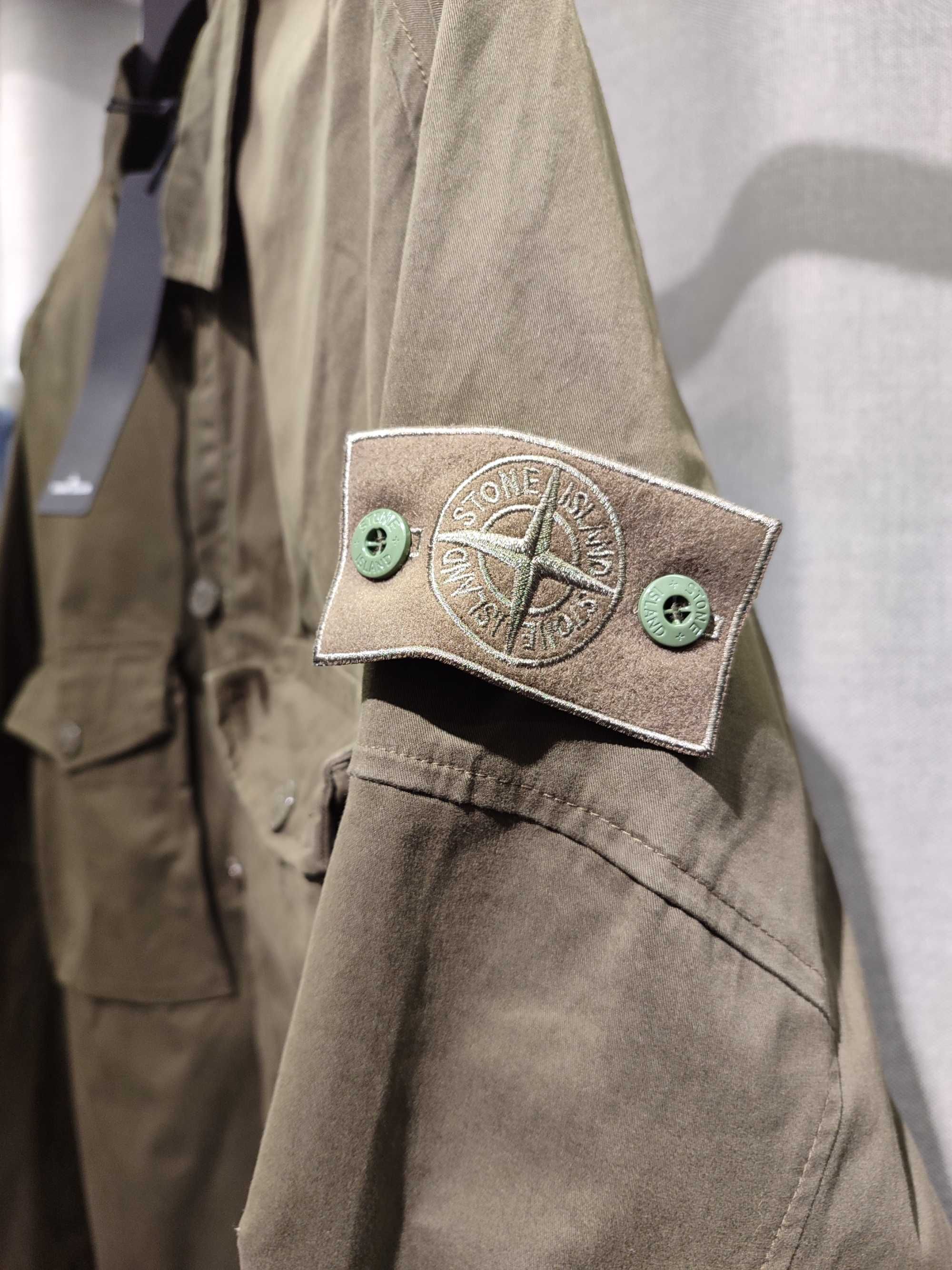 Куртка-сорочка STONE ISLAND 123F2 Ghost Piece Overshirt Khaki SI0106-K