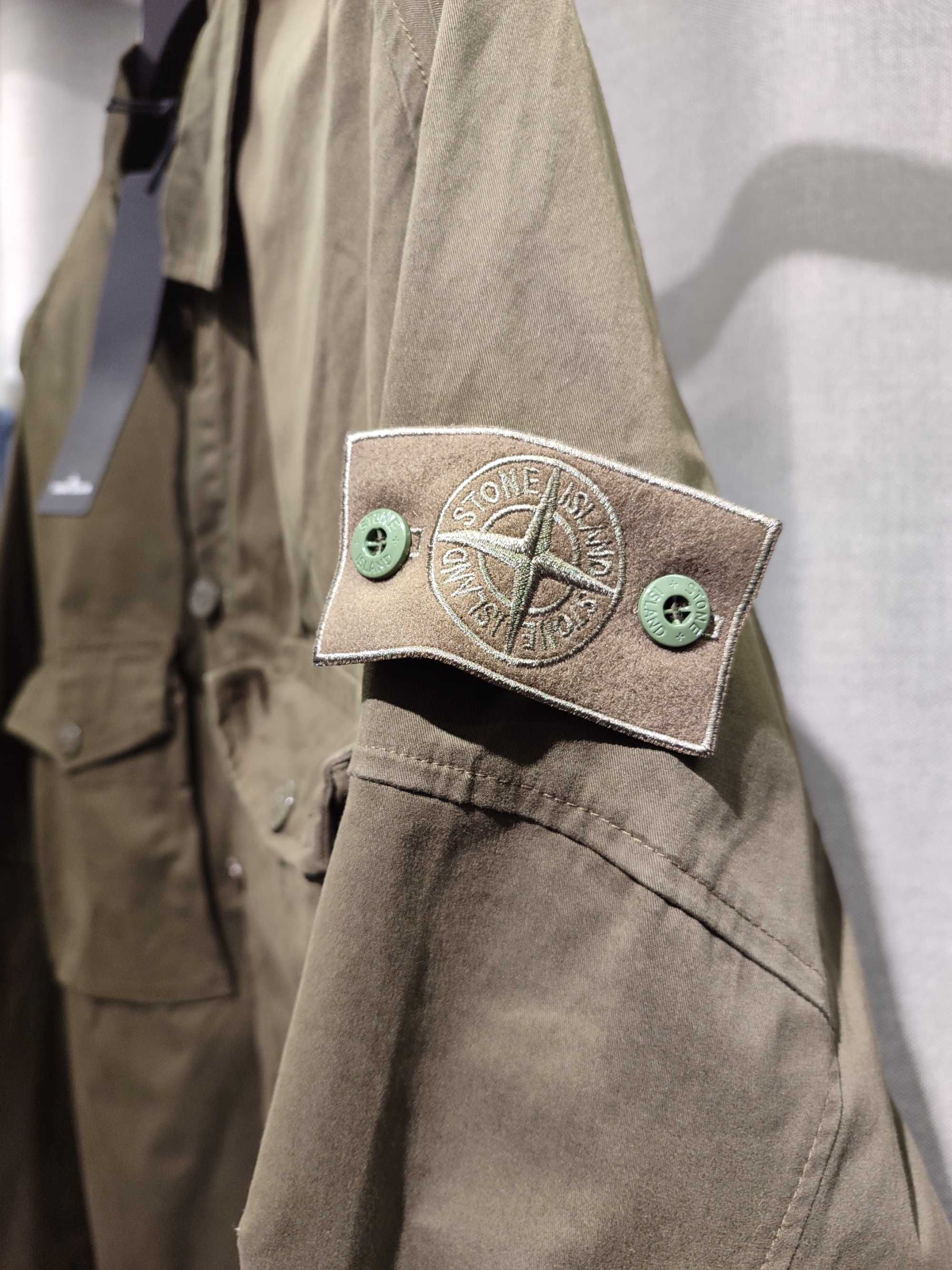 Куртка-сорочка STONE ISLAND 123f2 Ghost Piece Over Shirt Khaki