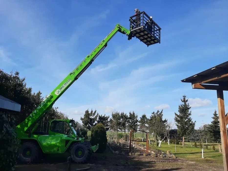 Usługi podnośnikiem koszowym 18-27M (do 3.5t)  i ładowarką teleskopową