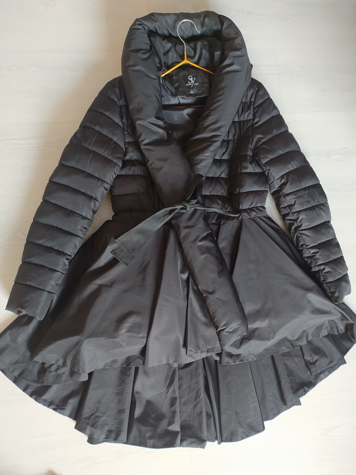 Куртка- пальто,роз s-m черная
