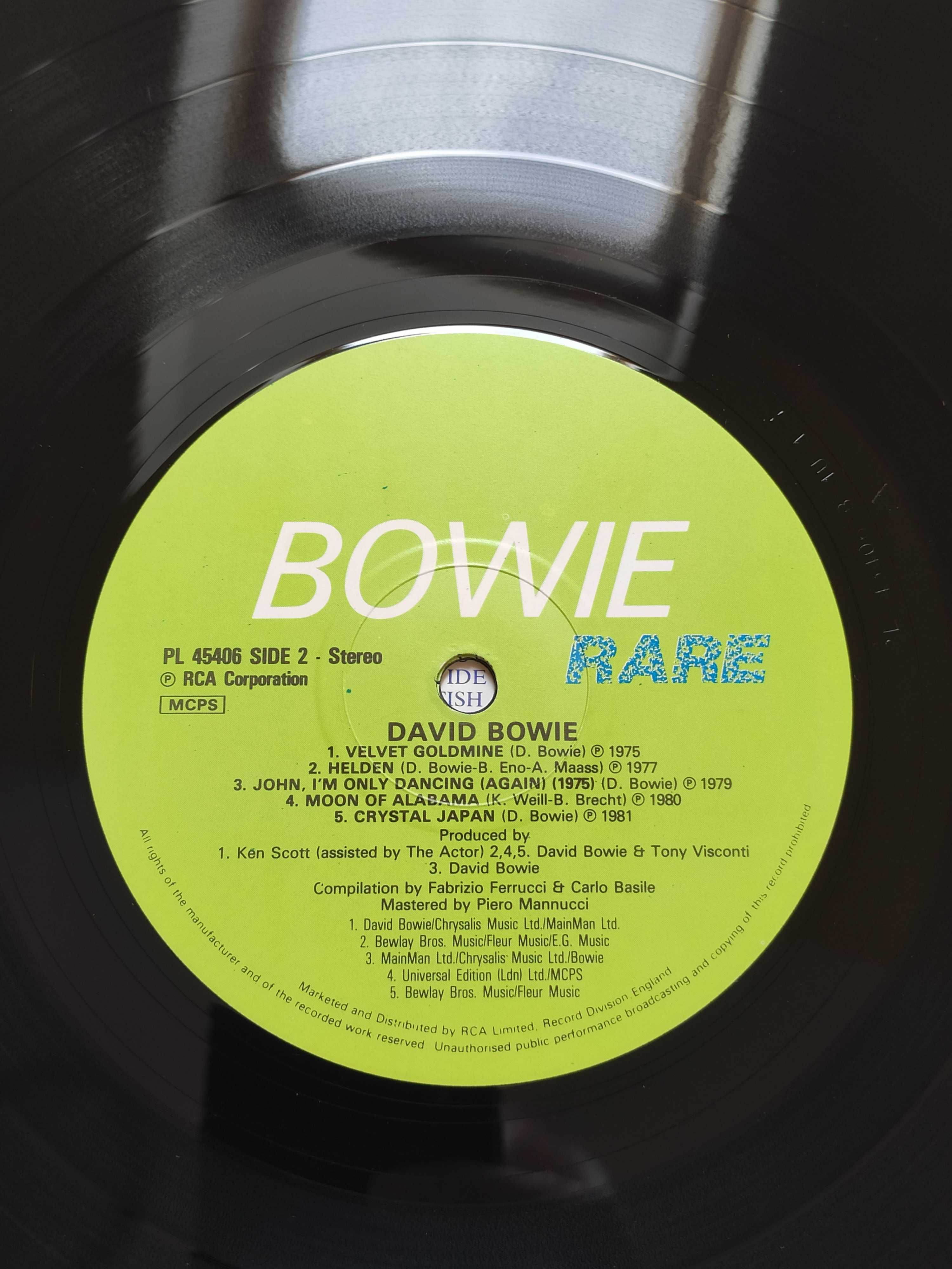 David Bowie LP Rare, 1. wyd.ang. 1982, winyl