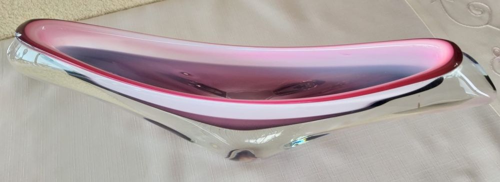 Szklana patera Szwecja lata 50-60