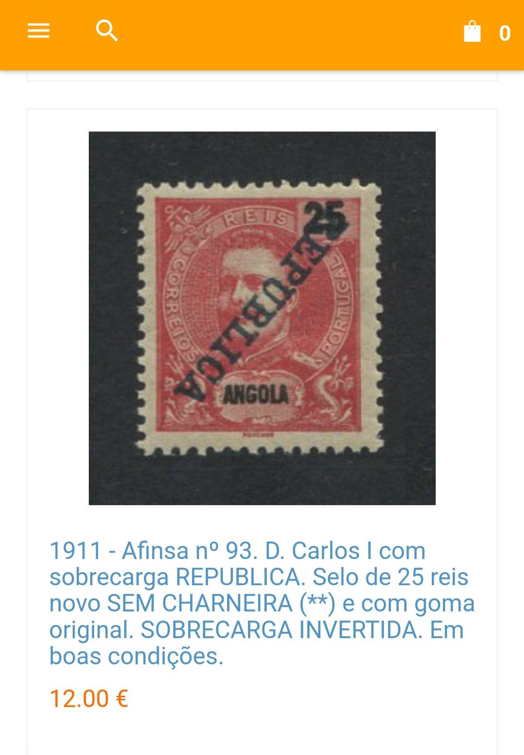 Selos Raros Correios 25 Reis D Carlos l 1911