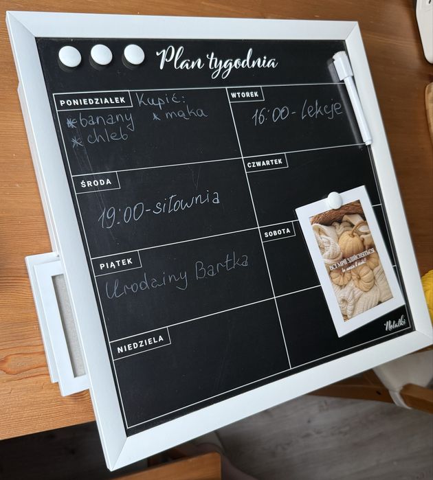 Planer tygodniowy – do zawieszenia lub postawienia 40х40