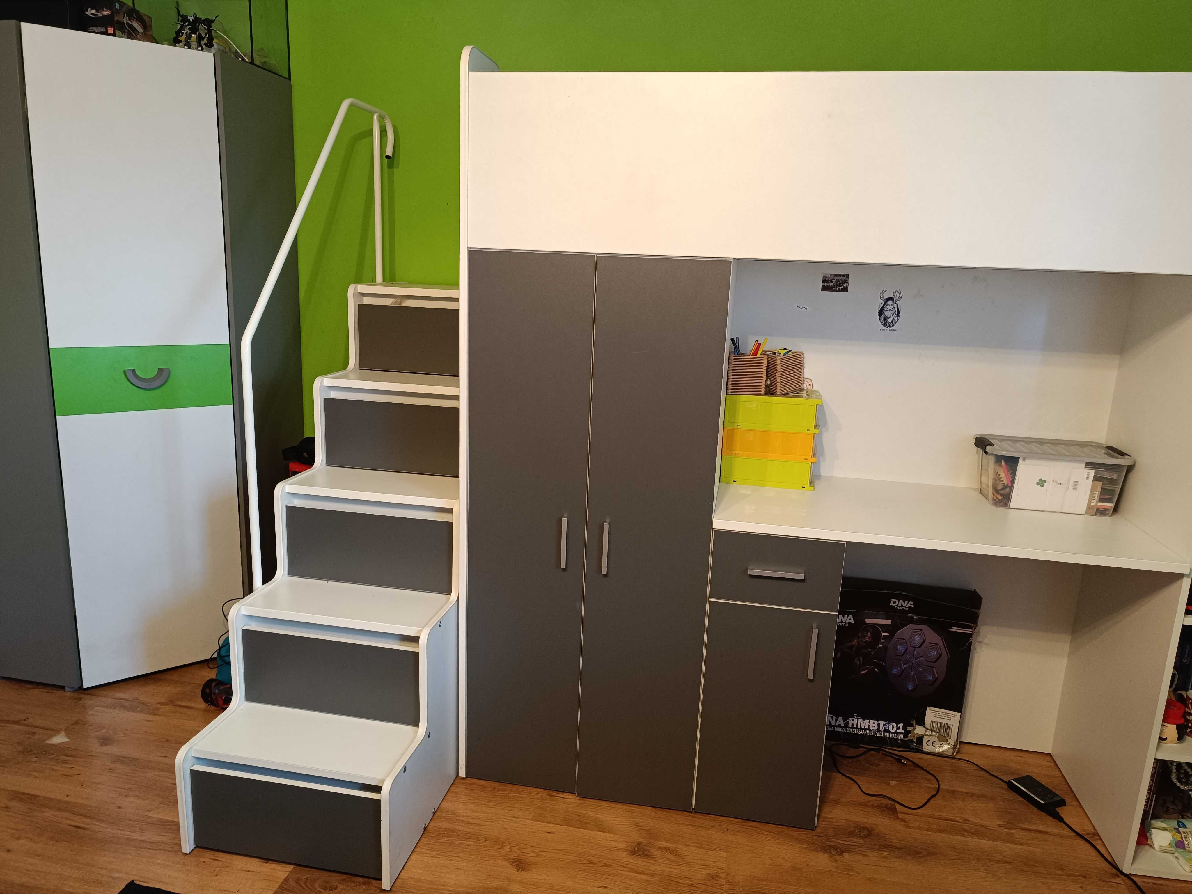 Zestaw mebli młodzieżowych, łóżko piętrowe plus szafa